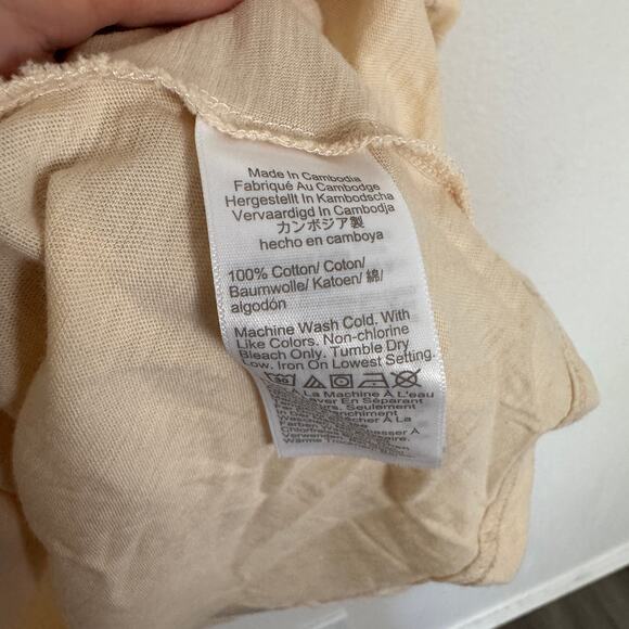 J.Crew Short-Sleeve Vintage Cotton V-Neck Tee Womens Plus Size 3X Cream Slim Fit - Picture 6 of 7